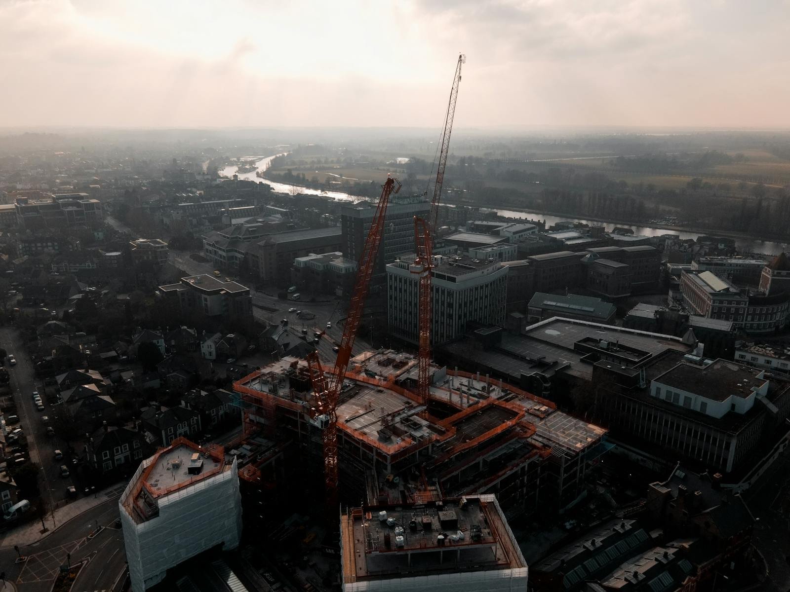 Houses under construction