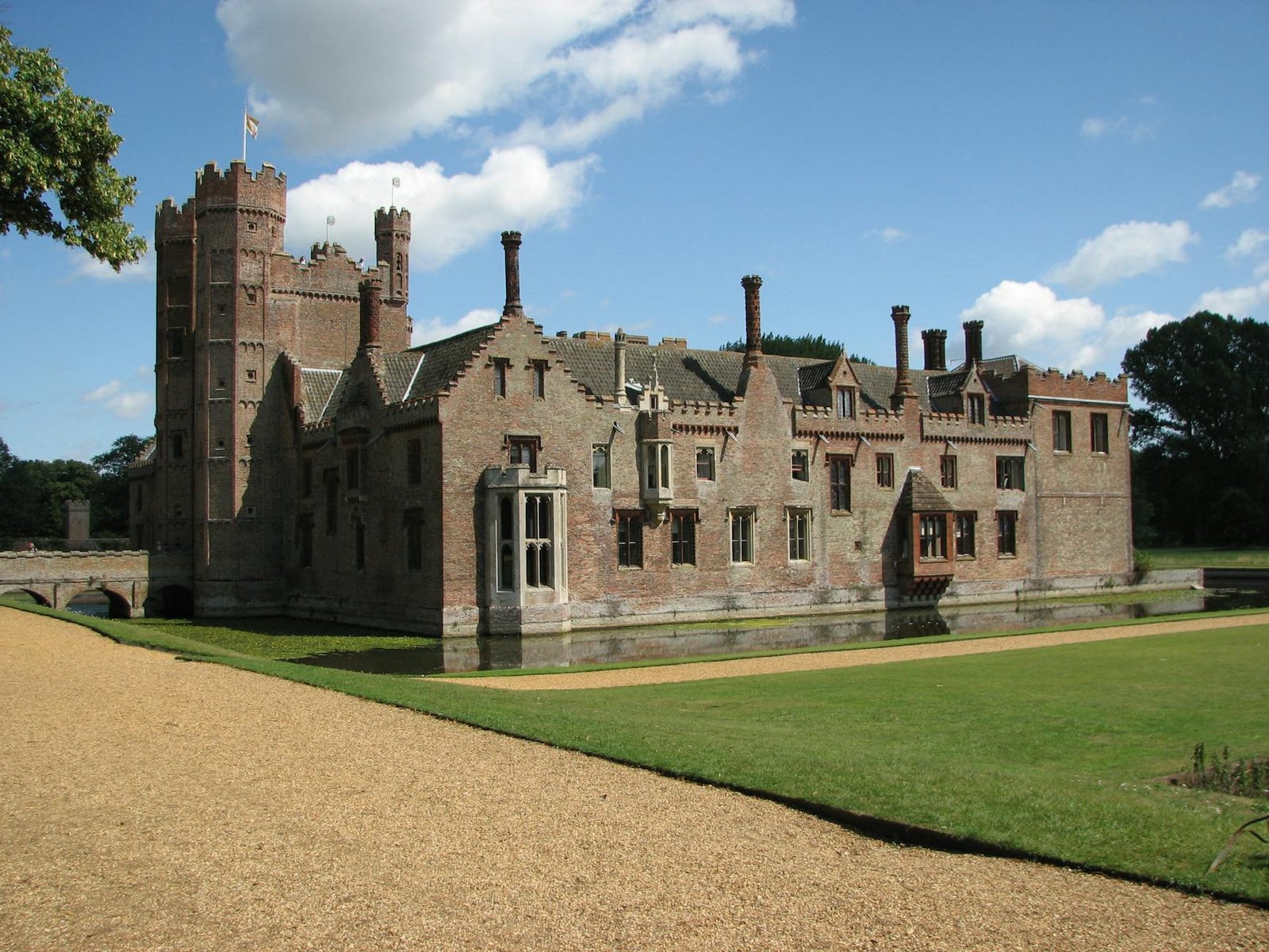 Oxburgh Hall, a Norfolk Tudor manor house representing the county's architectural heritage