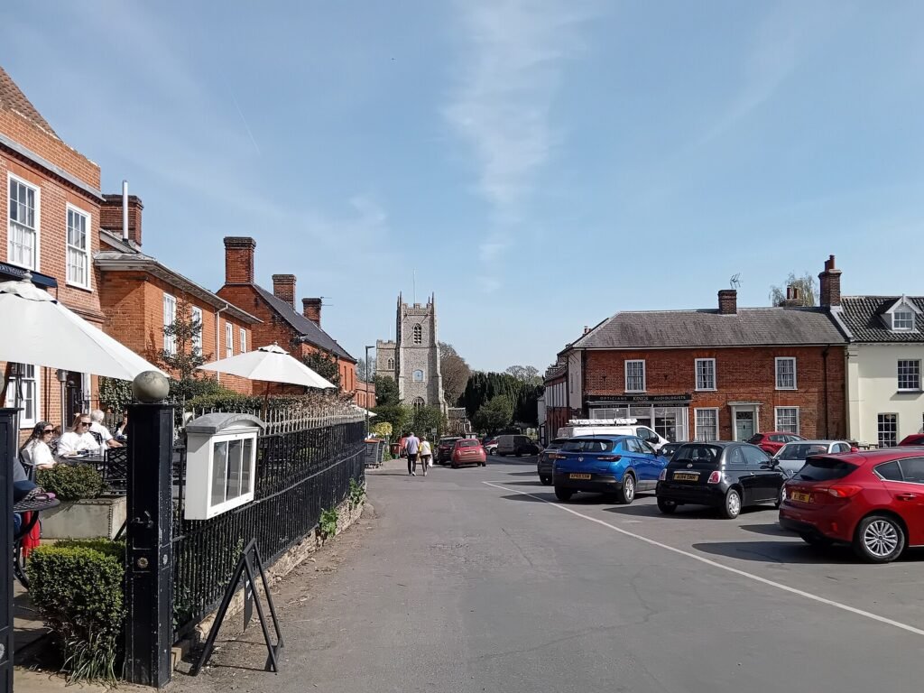 Reepham market square on a Saturday morning
